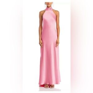 AQUA
Sleeveless Satin Gown Aqua Elegant Pink Maxi Dress new NWT $288 size 4